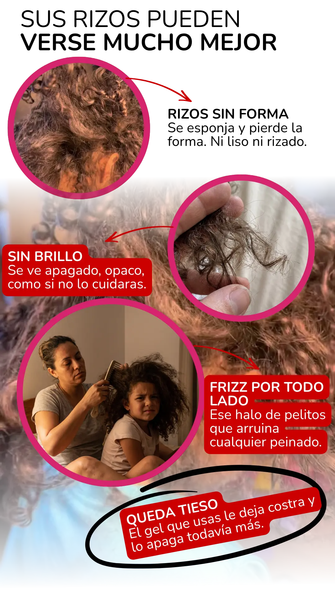 El problema del cabello rizado infantil