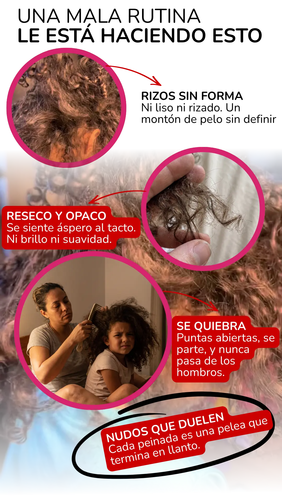 El problema del cabello rizado infantil