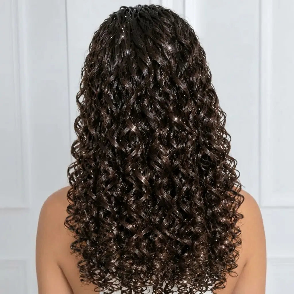 Cabello rizado después de usar el kit